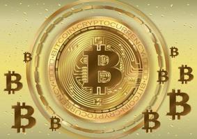 cryptocurrency mynt bitcoin bakgrundskonstverk vektor