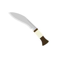 kukri kniv platt design vektor illustration. gurkha kniv ikon i trendig platt stil isolerat på vit bakgrund. machete, infanteri kukri blad platt Färg