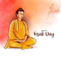 Lycklig Vesak dag eller buddha purnima hindu festival firande bakgrund vektor