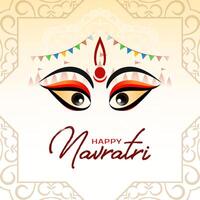 elegant Lycklig Navratri religiös indisk festival kort vektor