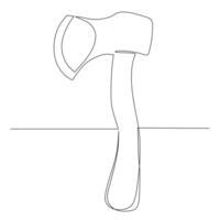 kontinuierlich Linie Zeichnung von ein Axt. einfach eben Hand gezeichnet Stil Vektor zum Werkzeug im Ingenieurwesen und Konstruktion