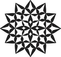 kortlivad rader enfärgad emblem visa upp abstrakt geometrisk design i vektor astral symmetri vektor logotyp design med elegant svart abstrakt geometrisk former