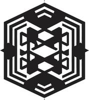 unendlich Abstraktion glatt Symbol Design mit geometrisch Muster im schwarz dimensional Eleganz schwarz geometrisch Logo Vektor mit abstrakt Formen