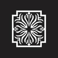 artisteri avtäckt elegant vektor logotyp terar konst deco ram design chic arv svart emblem med konst deco ram i svartvit