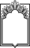 schick Erbe Vektor Logo von elegant schwarz Symbol mit Kunst Deko Rahmen Symmetrie raffiniert monochromatisch Emblem mit Kunst Deko Rahmen im Vektor