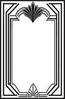 ewig Glanz elegant Symbol präsentieren Kunst Deko Rahmen im Vektor Deko Eleganz schwarz Emblem mit Kunst Deko Rahmen im Vektor