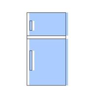 Kühlschrank Vektor. Kühlschrank-Symbol oder Clipart. vektor