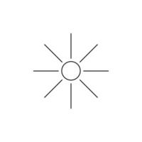 Sonne flach Symbol. Sonne Clipart oder Vektor. vektor