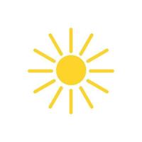 Sonne flach Symbol. Sonne Clipart oder Vektor. vektor