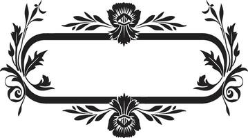 epok elegans svartvit logotyp design med europeisk gräns tidlös gobeläng chic vektor ikon terar årgång europeisk gräns
