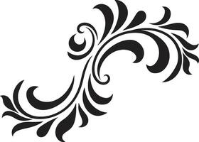 alt locken einfarbig Emblem Hervorheben europäisch Rand Design retro Königlichkeit elegant schwarz Logo mit Jahrgang europäisch Rand vektor