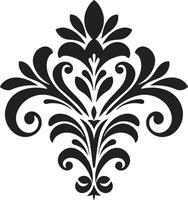 kulturell klassiker chic vektor logotyp med svart årgång europeisk gräns antik estetik svartvit emblem terar europeisk gräns design