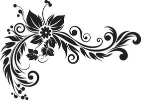 spielerisch Muster schick Vektor Logo mit einfarbig Gekritzel Dekorationen schick Komplexität schwarz Gekritzel dekorativ Element im elegant Design
