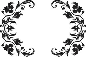 nyckfull virvlar elegant svart logotyp design med klotter dekorativ ram invecklad bläck eleganta vektor ikon terar svart klotter dekorativ ram