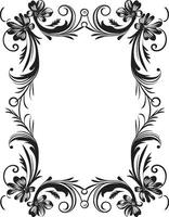 noir Jugendstil ein modern Twist auf klassisch Gekritzel dekorativ Rahmen Vektor schwarz Logo Symbol himmlisch wirbelt Tanzen durch das Kosmos von Gekritzel dekorativ Rahmen Vektor schwarz Logo Design