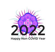 2022 Koronavirus-Pandemie-Jahreszeichen für Schlagzeile, Titel und Logo vektor