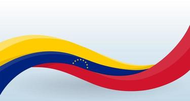 Venezuelas flagga. modern ovanlig form. designmall för dekoration av flygblad och kort, affisch, banderoll och logotyp. isolerade vektor illustration.