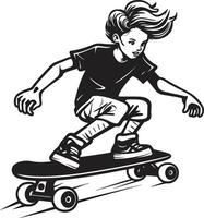 Stadt Schieberegler Vektor Symbol von ein Mann auf ein Skateboard im glatt schwarz Nervenkitzel Treter nervös schwarz Logo Design mit ein Skateboarding Mann Symbol