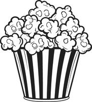 kärna beröm eleganta ikon symboliserar premie svart logotyp popcorn gourmet gala vektor svart symbol för de slutlig popcorn erfarenhet