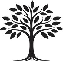 nachhaltig Wachstum ikonisch schwarz Symbol von Baum Plantage Grün Erbe dynamisch Vektor Logo Design zum Baum Plantage