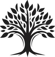 grön arv dynamisk vektor logotyp design för träd plantage berså tillgivenhet elegant svart ikon betecknande träd plantage