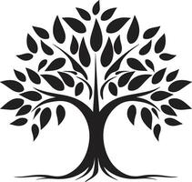 silhouettiert Setzling ikonisch Vektor Logo zum Baum Plantage Wald Wächter glatt schwarz Symbol Design mit Baum Symbol