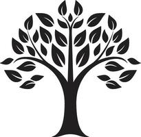 Laube Zuneigung glatt schwarz Symbol bedeuten Baum Plantage Naturen Kennzeichen Vektor Baum Plantage Symbol im schwarz