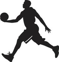 Luft Dominanz Basketball Spieler Dunk Symbol im Vektor Majestät zuschlagen Schauspiel Vektor Logo zum Scheu inspirierend Dunker