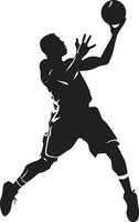 Rand Lizenzgebühren Basketball Spieler Dunk Vektor zum majestätisch Dunker Dunk Gottheit Vektor Logo zum Basketball Spieler Gottheiten