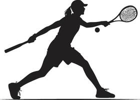 As Ambition weiblich Tennis Vektor Symbol zum Meister Gericht Couture elegant Vektor Logo zum Damen Tennis