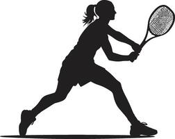 smash lugn tennis spelare logotyp i lugn vektor ess ambition kvinna tennis vektor ikon för mästare