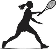 smash suverän kvinnor tennis logotyp i vektor royalty samling rapsodi vektor ikon för kvinnor tennis briljans