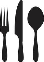 kulinarisch Harmonie Kamm Vektor Logo Design zum Gabel und Messer Symbol Gourmet Besteck Insignien elegant Vektor Design zum Essen Exzellenz