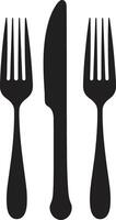 dining delikatess insignier vektor logotyp för raffinerad kulinariska symbol bra dining mark gaffel och kniv ikon i vektor artisteri