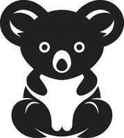 knuddelig Koala Abzeichen Vektor Design zum ein bezaubernd Koala Symbol Baum oben Schatz Insignien Koala Vektor Symbol zum Umwelt Bewusstsein