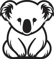 koala rike insignier vektor logotyp design för ett förtjusande koala symbol bambu bläddring vapen koala vektor ikon för natur harmoni