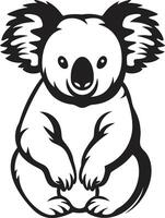 träd topp skatt insignier koala vektor design för natur harmoni eukalyptus elegans vapen vektor logotyp för koala bevarande