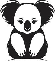 Koala Niedlichkeit Abzeichen bezaubernd Vektor Symbol zum Natur Anerkennung pelzig Laub Insignien Koala Vektor Design zum Umwelt Bewusstsein