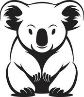 Eukalyptus Eleganz Abzeichen Koala Vektor Symbol im stilvoll Design Koala Königreich Insignien Vektor Logo Design zum bezaubernd Koala Symbol