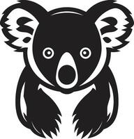 Bambus Surfen Abzeichen Vektor Design zum Koala Erhaltung Koala Königreich Insignien bezaubernd Vektor Logo zum Tierwelt Anerkennung