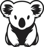 Eukalyptus Emissär Kamm Vektor Design zum Koala Erhaltung knuddelig Koala Abzeichen Koala Vektor Symbol zum Natur Anerkennung