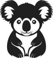 Koala Niedlichkeit Kamm bezaubernd Vektor Design zum Tierwelt Anerkennung Bambus Surfen Abzeichen Vektor Design zum Koala Erhaltung