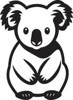 eukalyptus elegans insignier koala vektor ikon i eleganta design kelig koala bricka vektor design för älskvärd koala symbol