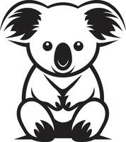 australisch baumartig Emblem Koala Vektor Symbol zum Natur Harmonie Bambus Surfen Abzeichen Vektor Design zum Koala Erhaltung