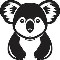 knuddelig Koala Kamm Koala Vektor Design zum bezaubernd Koala Symbol Koala Königreich Abzeichen bezaubernd Vektor Symbol zum Umwelt Harmonie