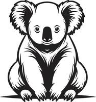 pelzig Laub Insignien Koala Vektor Symbol zum Umwelt Bewusstsein Baum oben Schatz Kamm Vektor Design zum Koala Erhaltung