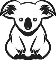 australisch baumartig Emblem Vektor Logo zum Koala Erhaltung Eukalyptus Emissär Insignien Koala Vektor Symbol im stilvoll Design