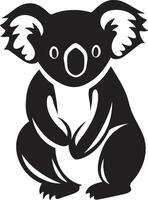 Baum oben Schatz Abzeichen Vektor Logo zum Koala Erhaltung Koala Niedlichkeit Insignien bezaubernd Vektor Design zum Tierwelt Anerkennung