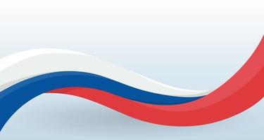 Russland schwenkte die Nationalflagge. moderne ungewöhnliche Form. Designvorlage für die Dekoration von Flyer und Karte, Poster, Banner und Logo. isolierte Vektor-Illustration. vektor