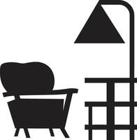 Komfort Oase Insignien stilvoll modern Stuhl Vektor Logo zum ultimativ Entspannung Gelassenheit Sitzplätze Kamm Vektor Logo zum modisch entspannend Stuhl Symbol